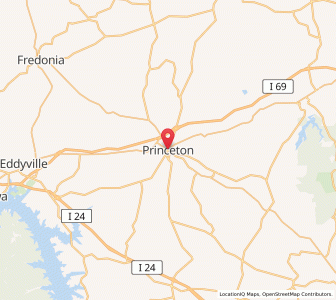 Map of Princeton, Kentucky