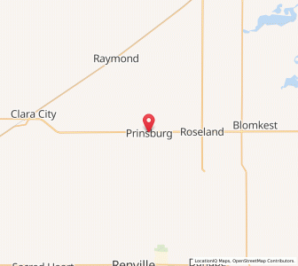 Map of Prinsburg, Minnesota