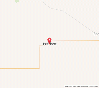 Map of Pritchett, Colorado