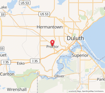 Map of Proctor, Minnesota