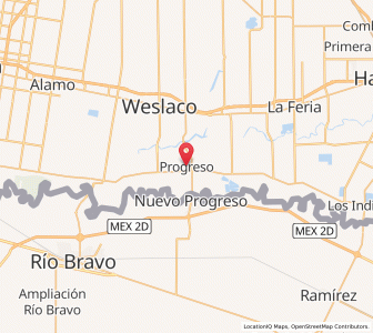 Map of Progreso, Texas