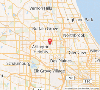 Map of Prospect Heights, Illinois