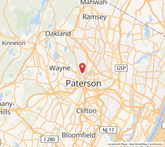 Map of Prospect Park, New Jersey