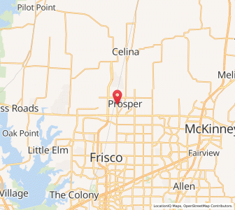 Map of Prosper, Texas