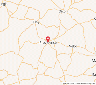 Map of Providence, Kentucky