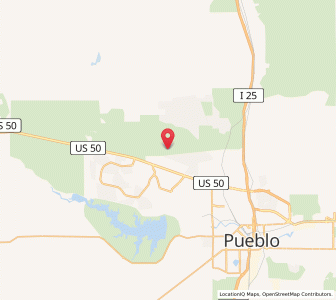 Map of Pueblo West, Colorado