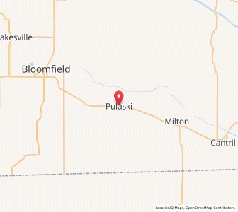 Map of Pulaski, Iowa