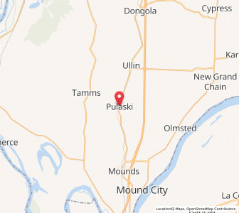 Map of Pulaski, Illinois