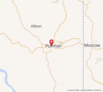 Map of Pullman, Washington