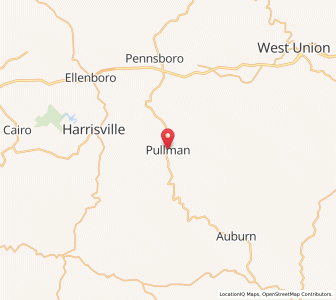 Map of Pullman, West Virginia