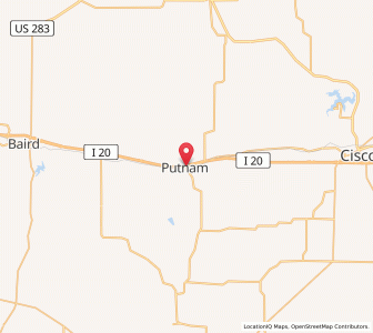 Map of Putnam, Texas