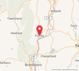 Map of Putney, Vermont