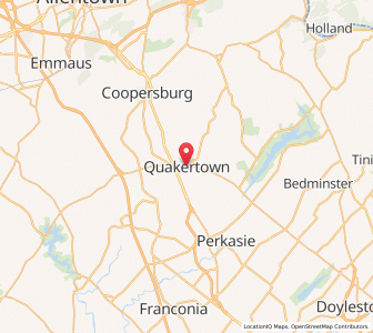 Map of Quakertown, Pennsylvania