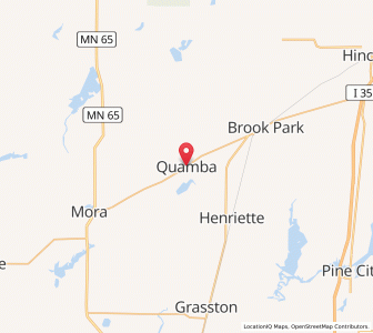Map of Quamba, Minnesota