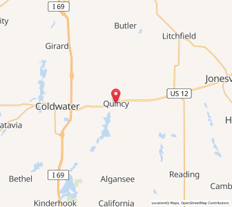 Map of Quincy, Michigan