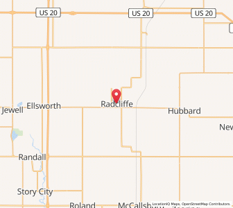 Map of Radcliffe, Iowa