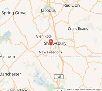 Map of Railroad, Pennsylvania