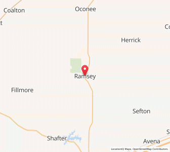 Map of Ramsey, Illinois