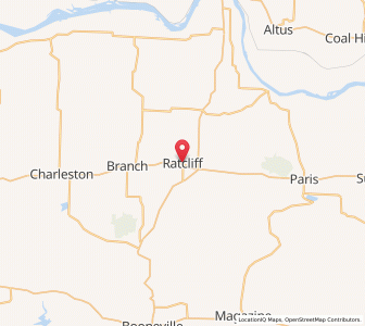 Map of Ratcliff, Arkansas