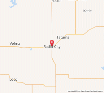 Map of Ratliff City, Oklahoma
