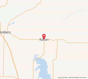 Map of Rattan, Oklahoma