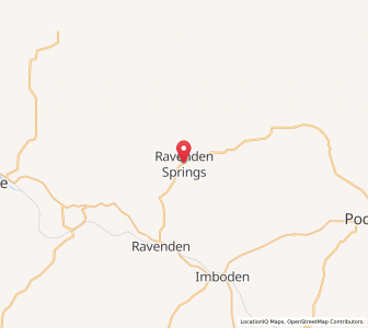 Map of Ravenden Springs, Arkansas