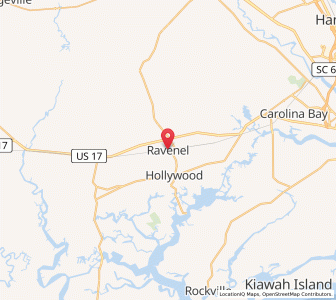Map of Ravenel, South Carolina