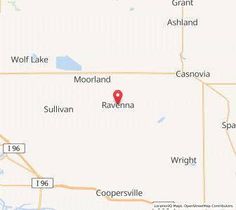 Map of Ravenna, Michigan