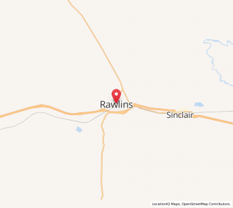 Map of Rawlins, Wyoming