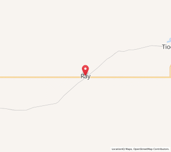 Map of Ray, North Dakota