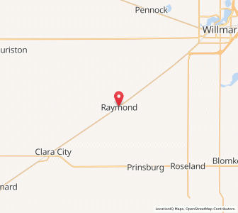 Map of Raymond, Minnesota