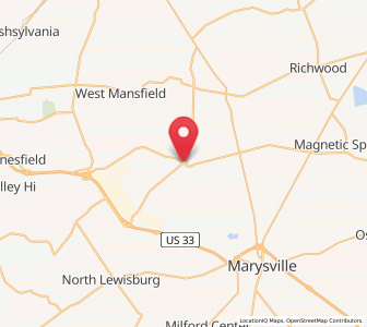 Map of Raymond, Ohio