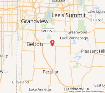 Map of Raymore, Missouri