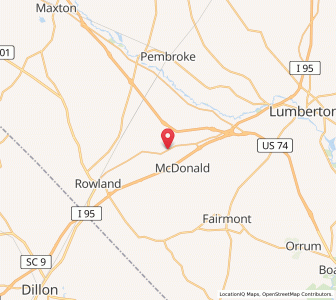 Map of Raynham, North Carolina