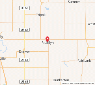 Map of Readlyn, Iowa