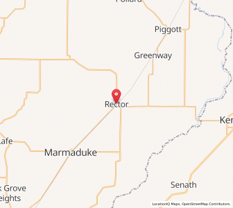Map of Rector, Arkansas