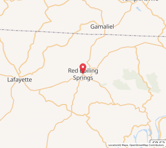 Map of Red Boiling Springs, Tennessee