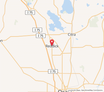 Map of Reddick, Florida