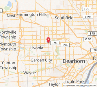Map of Redford, Michigan