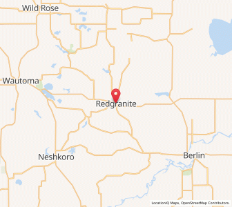 Map of Redgranite, Wisconsin