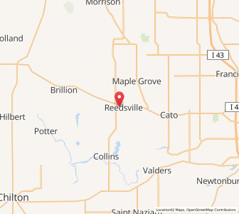 Map of Reedsville, Wisconsin