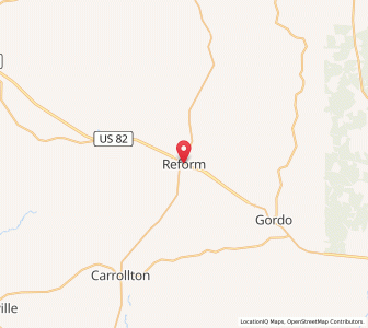 Map of Reform, Alabama