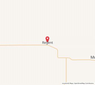 Map of Regent, North Dakota