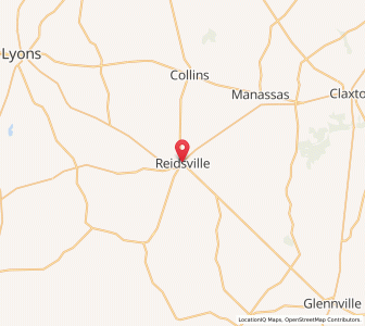 Map of Reidsville, Georgia