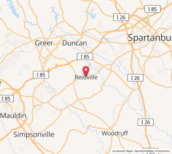 Map of Reidville, South Carolina