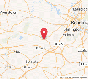 Map of Reinholds, Pennsylvania