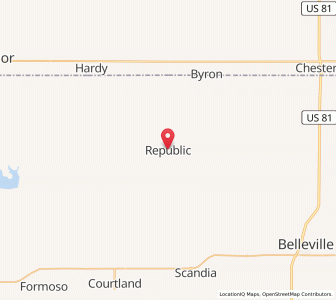 Map of Republic, Kansas