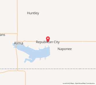 Map of Republican City, Nebraska