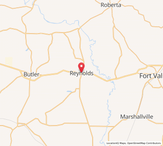 Map of Reynolds, Georgia