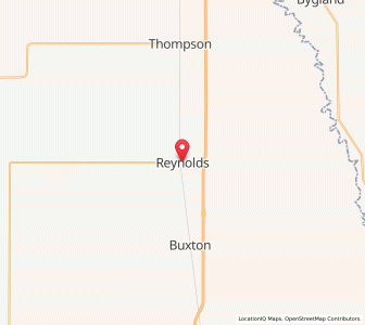 Map of Reynolds, North Dakota